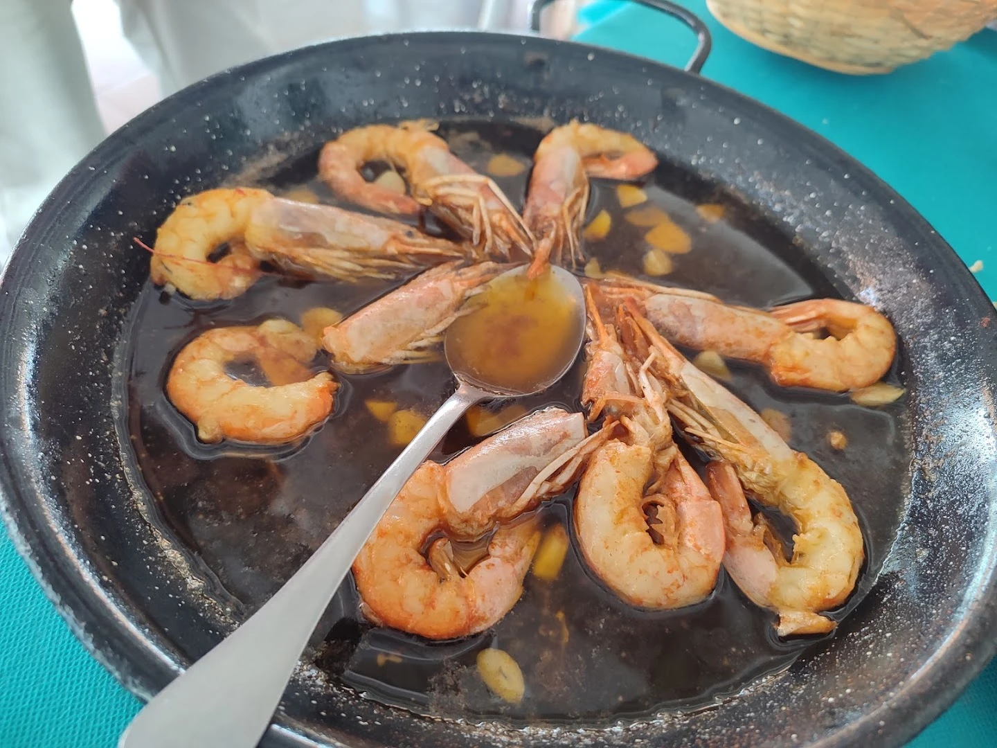 Beachfront sunbeds and dining at Beach Club Paradise in Aguilas