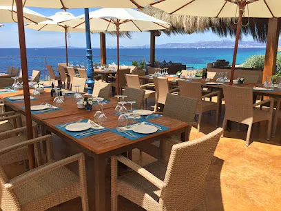 Pool terrace and sea views at Mhares Sea Club on the Mallorca coast