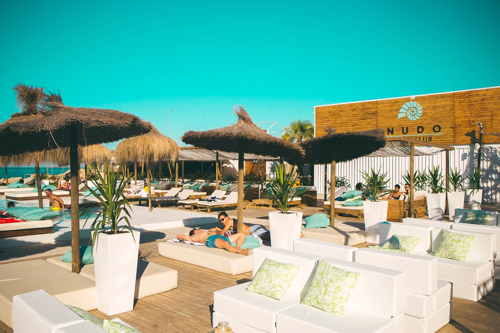 Pool area and Mediterranean views at Nudo Beach Club Castellón